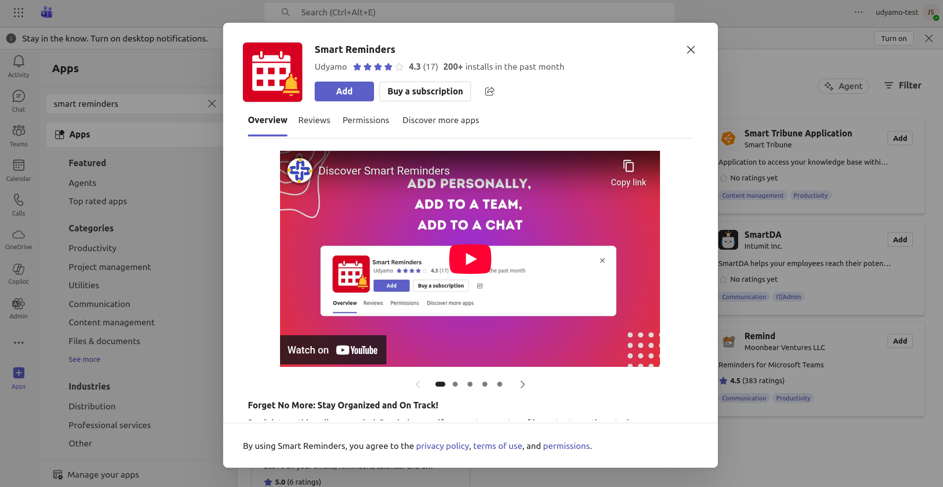 set a reminder for yourself