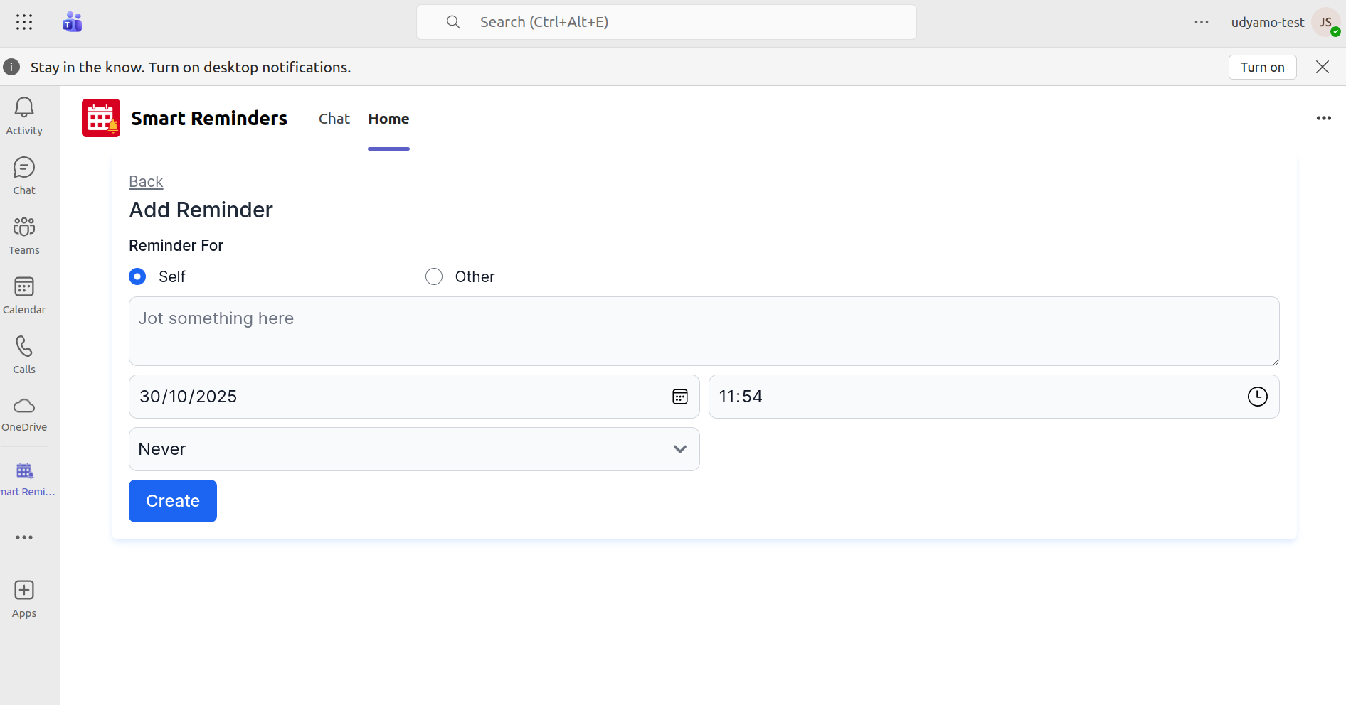 set a reminder for yourself