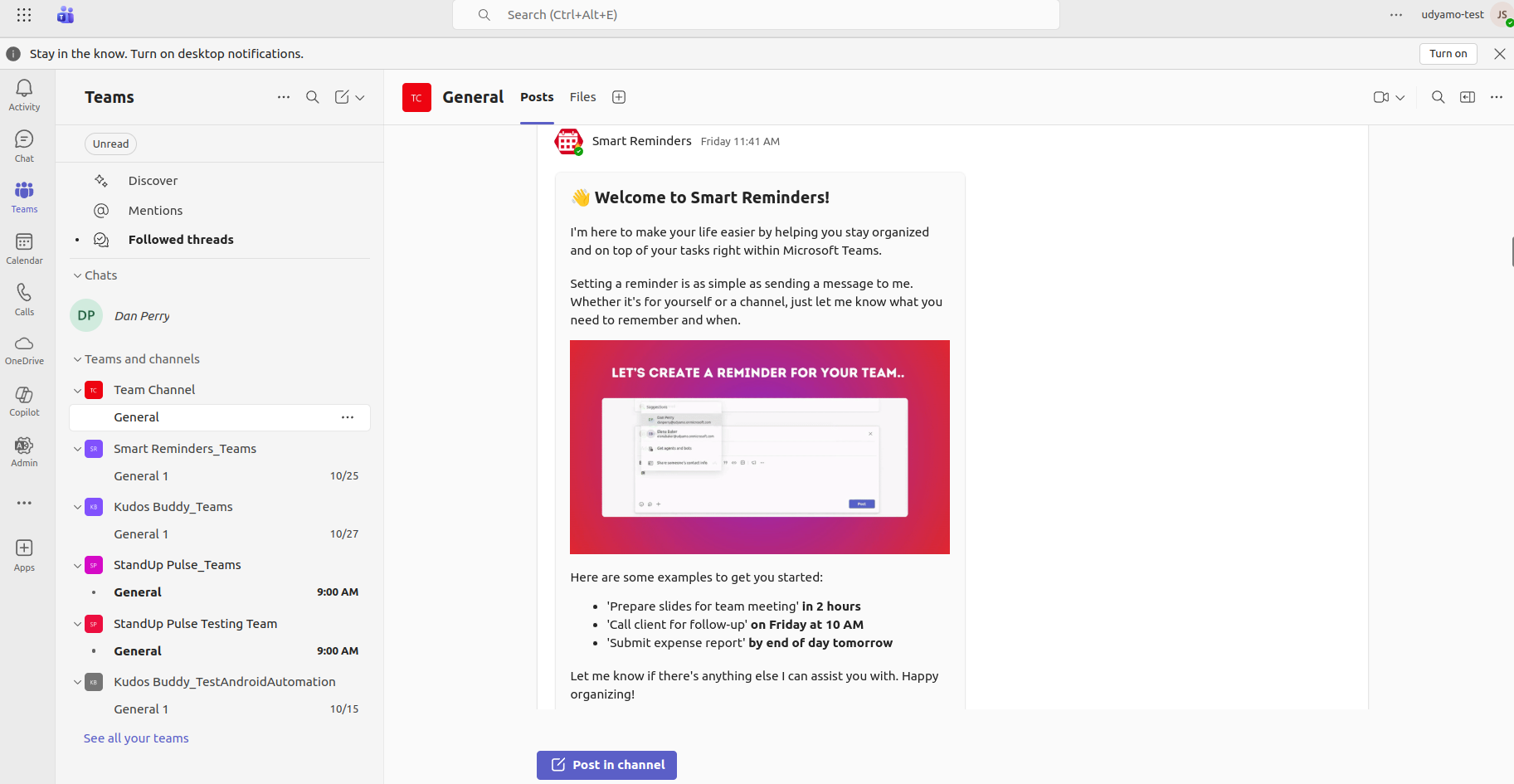 set a reminder for yourself